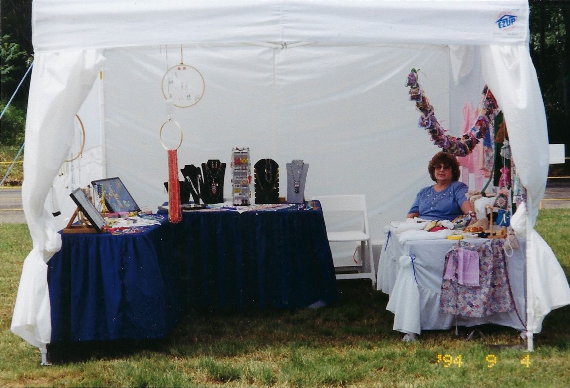 Janet Johnson selling jewelry